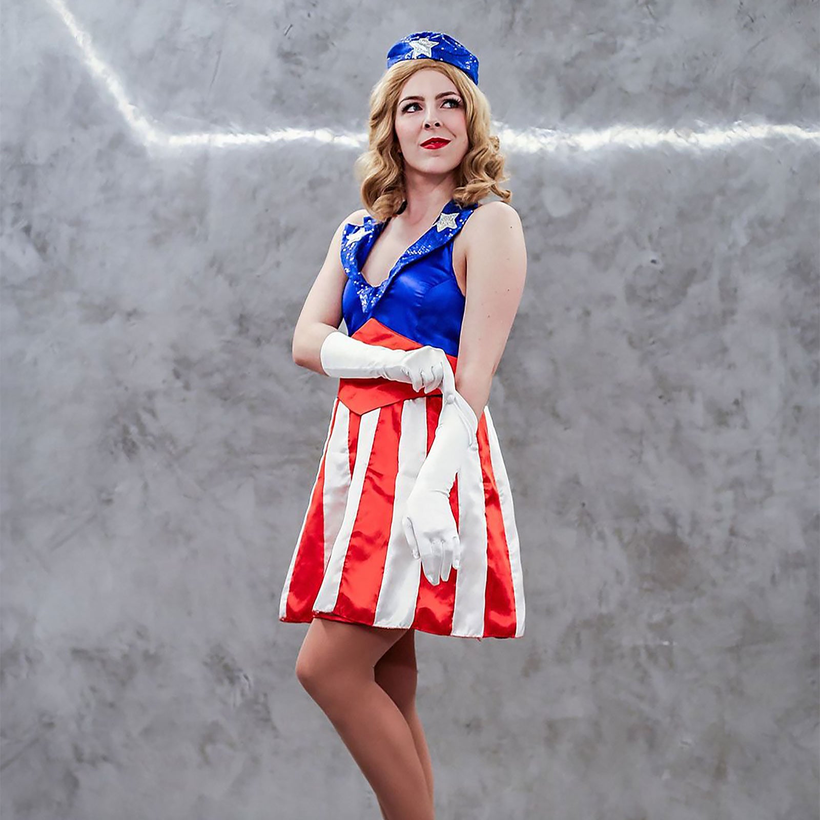 captain america halter dress Miss Costume – Elbenwald Sleeves Dresses