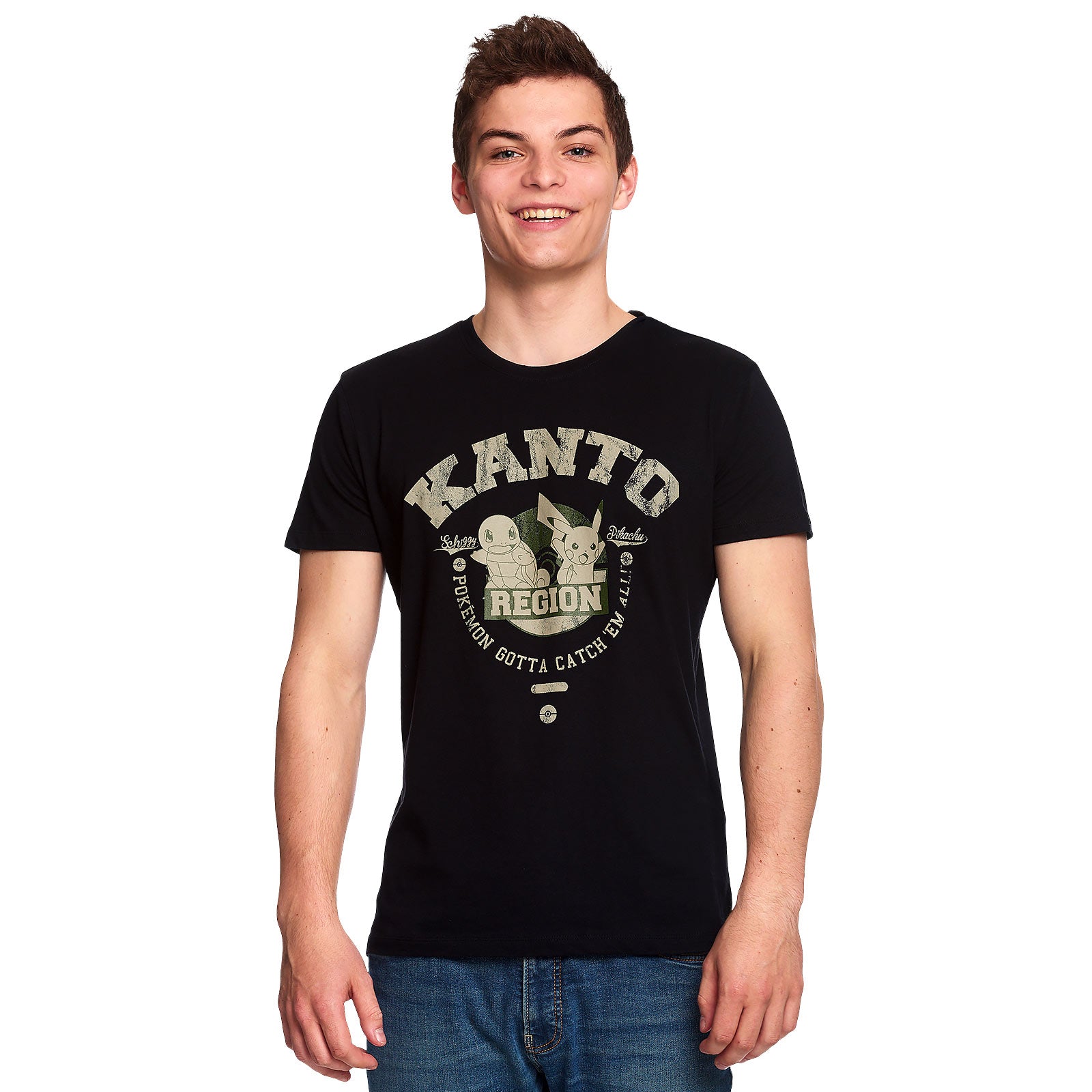 Pokemon - Kanto Region Starter T-Shirt Black – Elbenwald