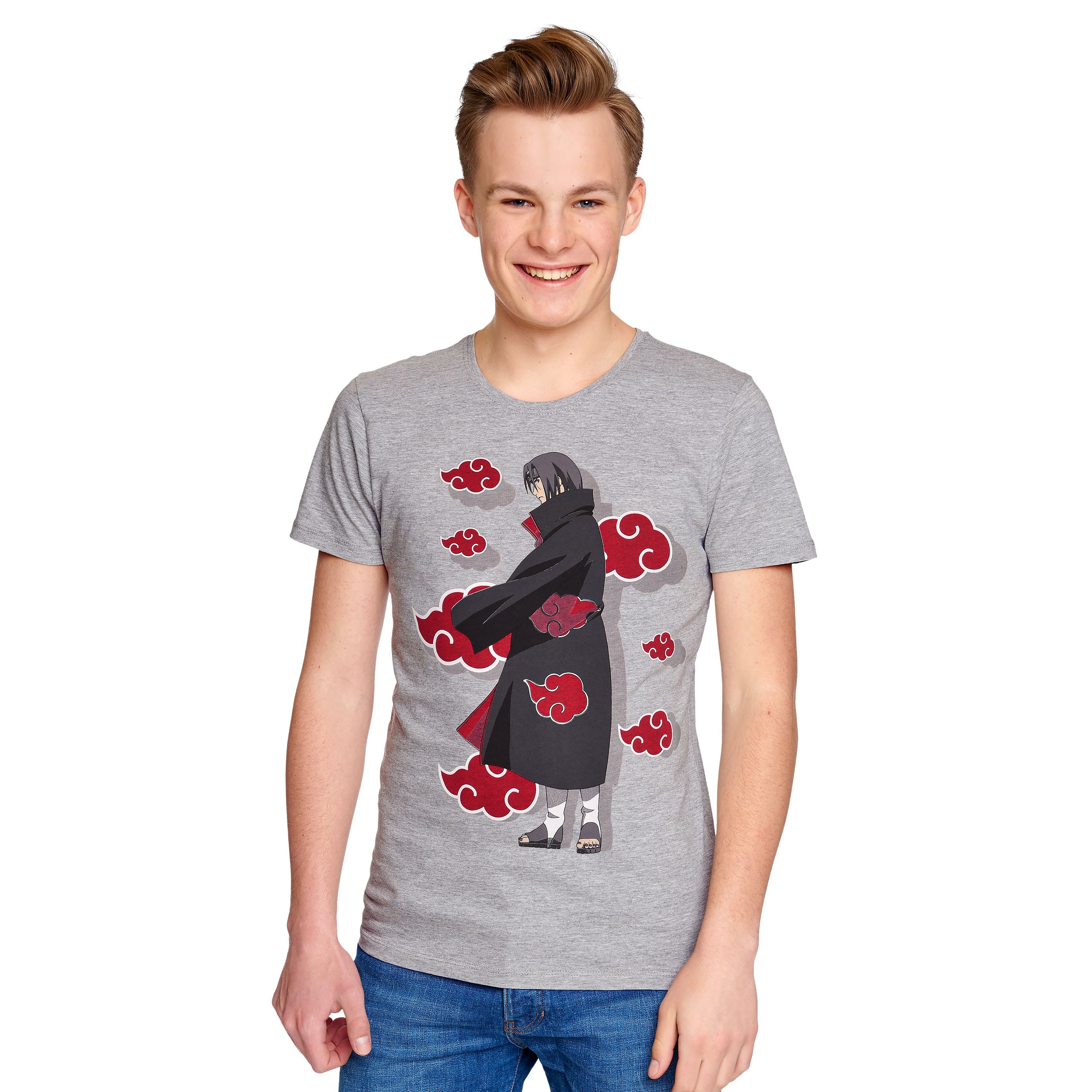 Naruto - Itachi Akatsuki T-Shirt grey – Elbenwald