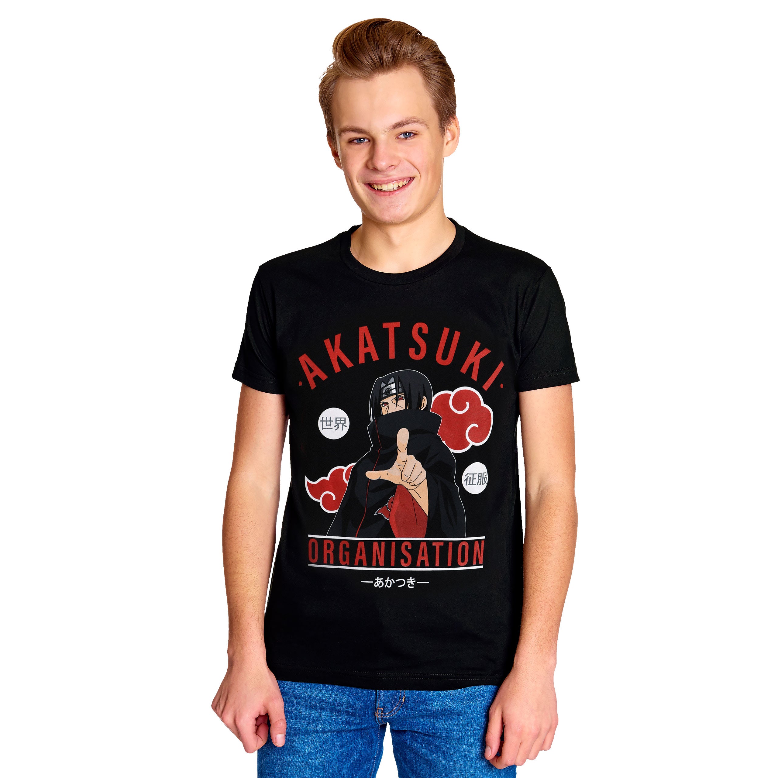 Naruto - Akatsuki Organization T-Shirt Black – Elbenwald