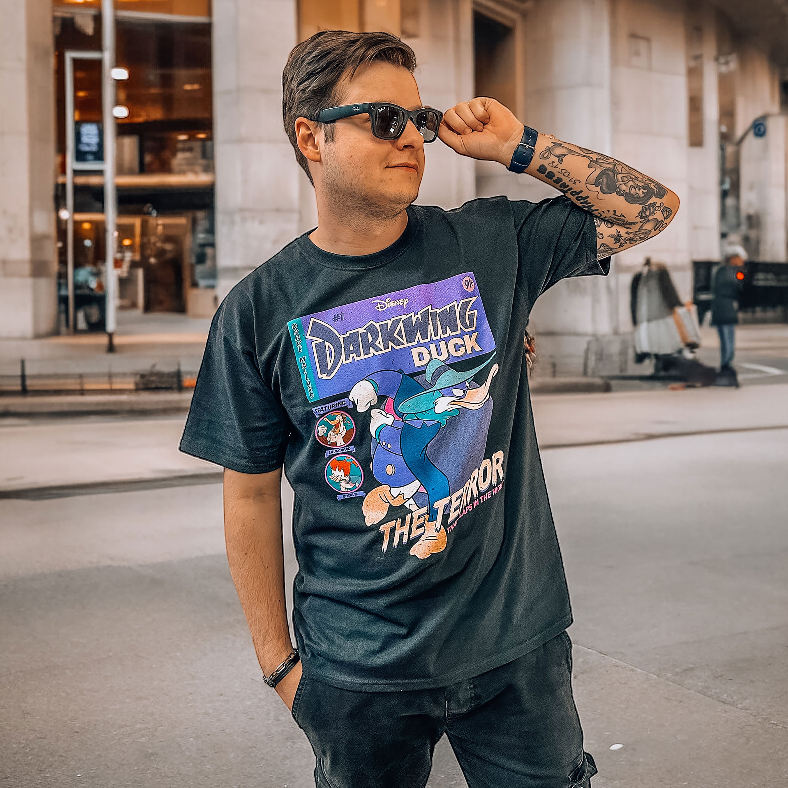 Darkwing Duck - Comic Cover T-Shirt black – Elbenwald