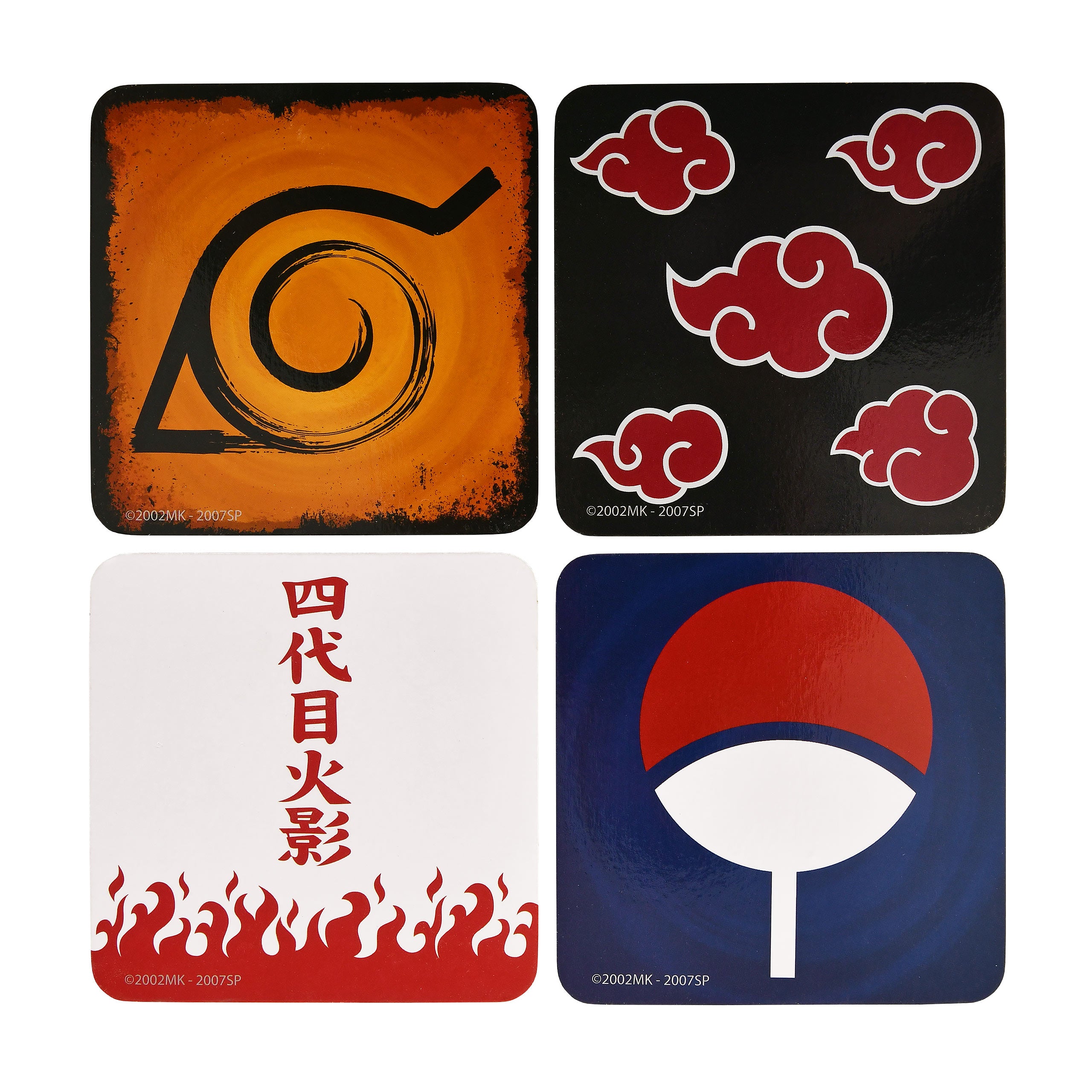 Naruto Shippuden - Symbols Coaster 4-piece Set – Elbenwald