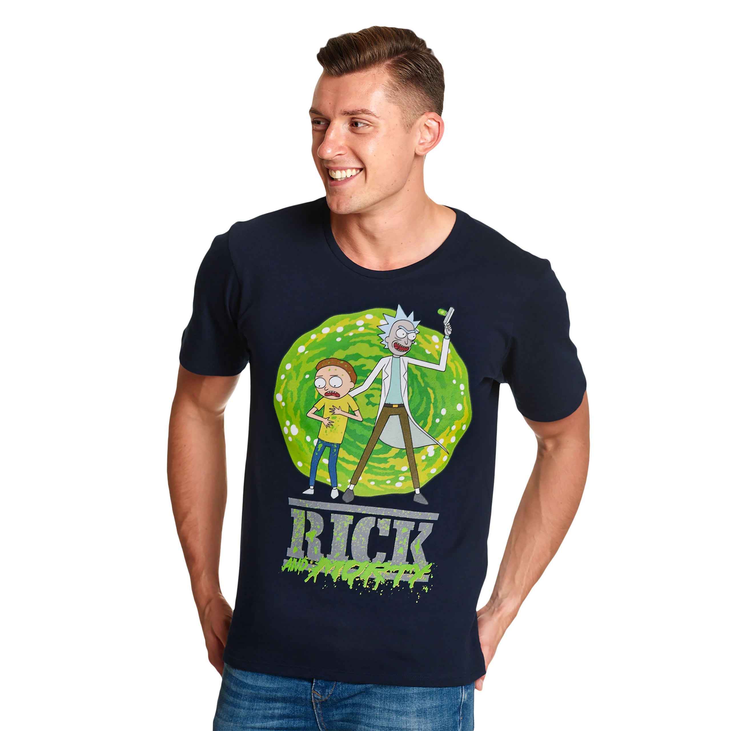 Rick and Morty - Portal T-Shirt blue – Elbenwald