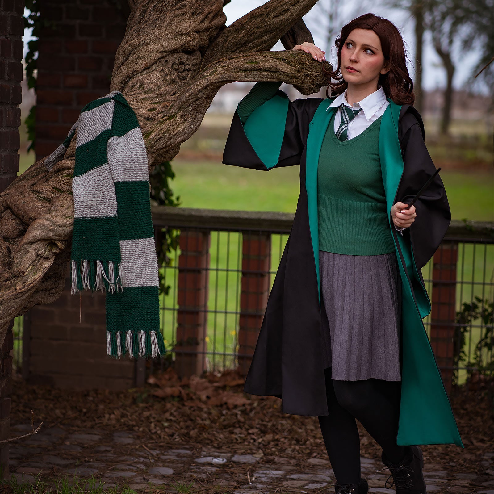 green slytherin dress Robe yule ball slytherin dress