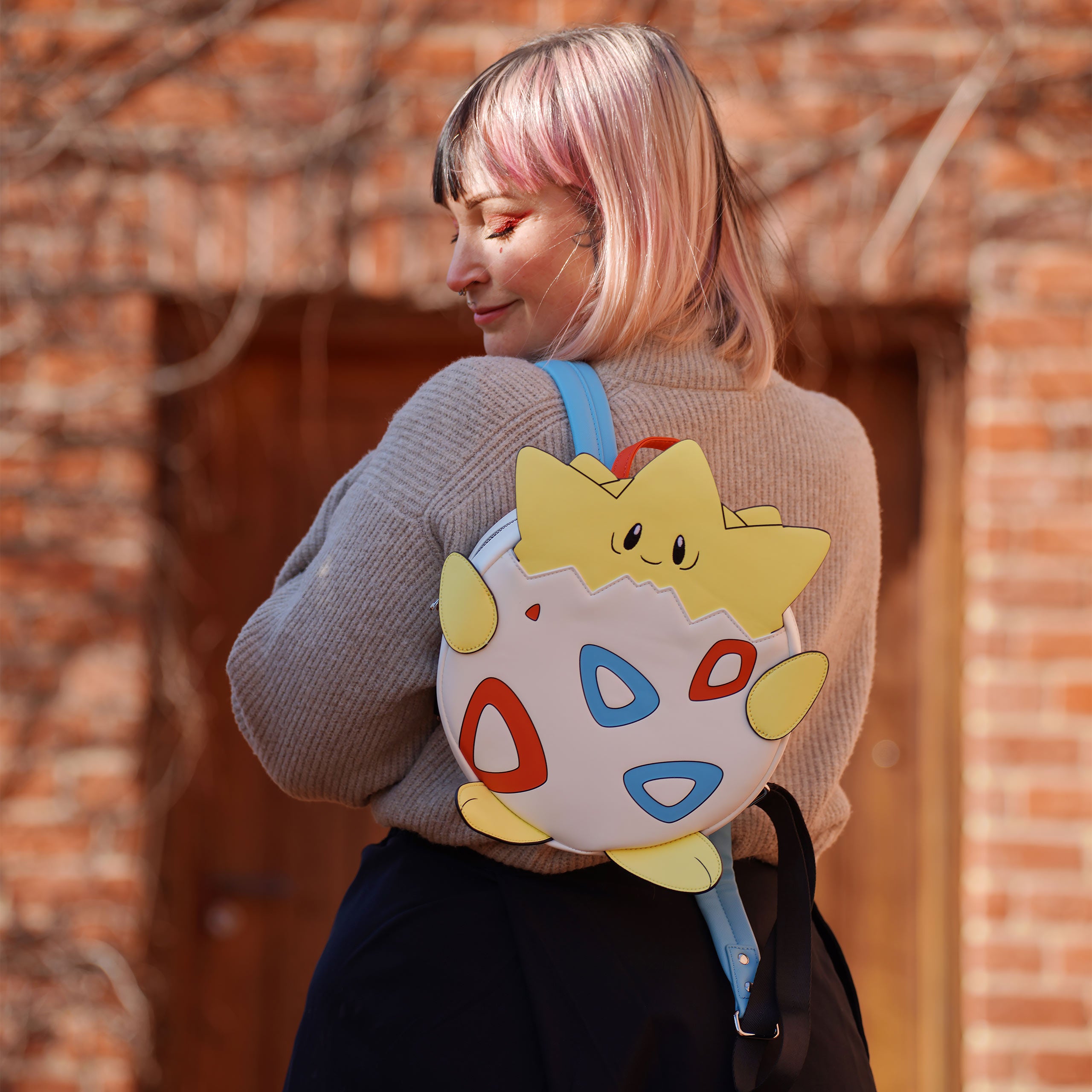 hobi knits toy backpack mini Pokemon Creative Backpack Color:Yellow/Green Skirt ring at bottom of Light tackle jigging for