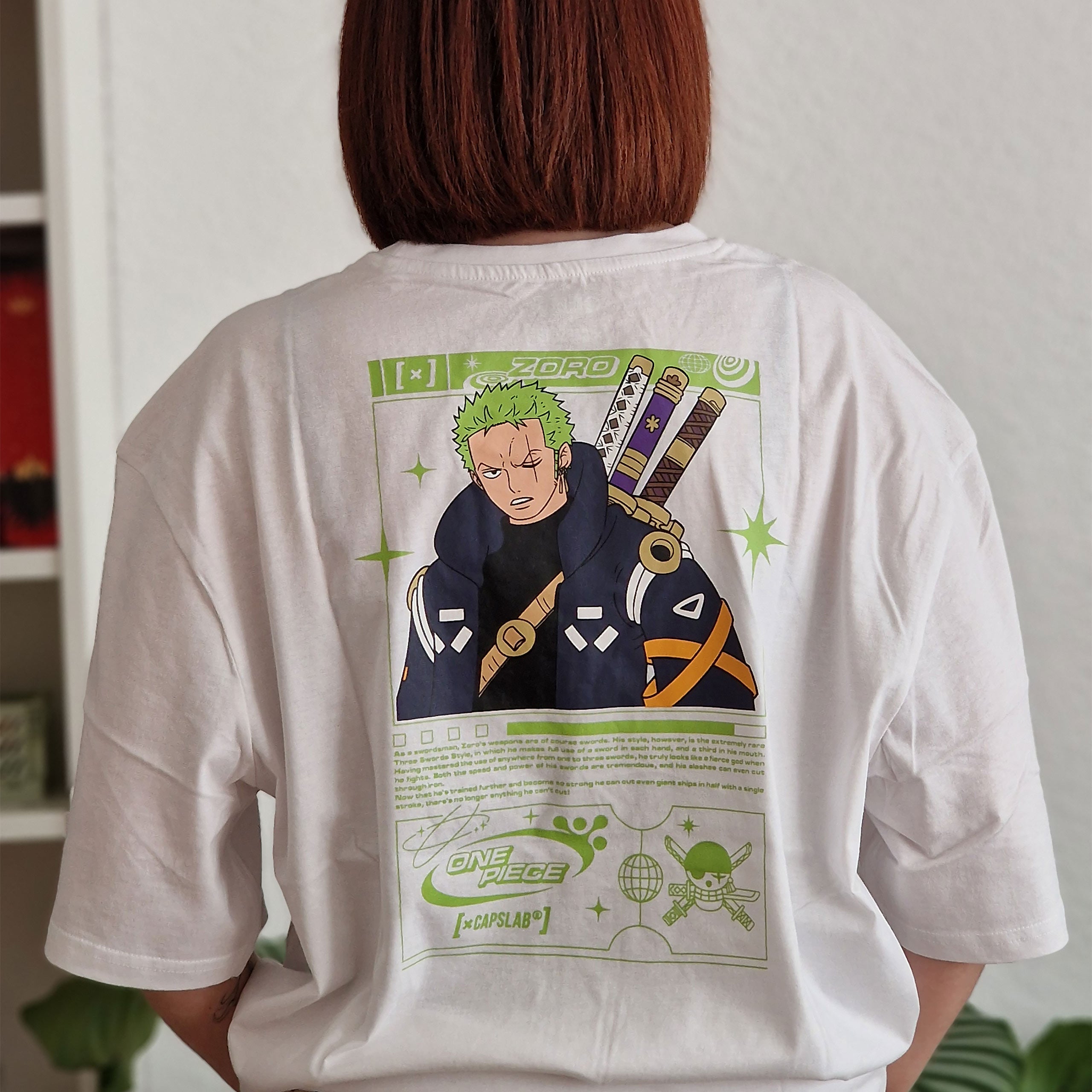 One Piece - Zoro Capslab Oversize T-Shirt White – Elbenwald