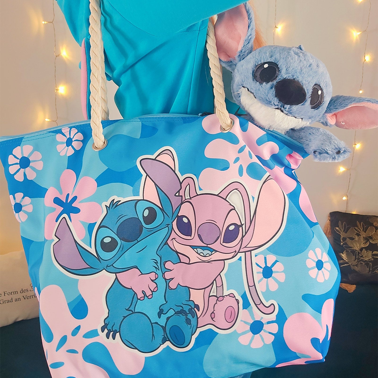 リュアユーイン 越智ゆらの Angel stitch bag Stitch and Angel Shopper Bag - Lilo & Stitch – Elbenwald