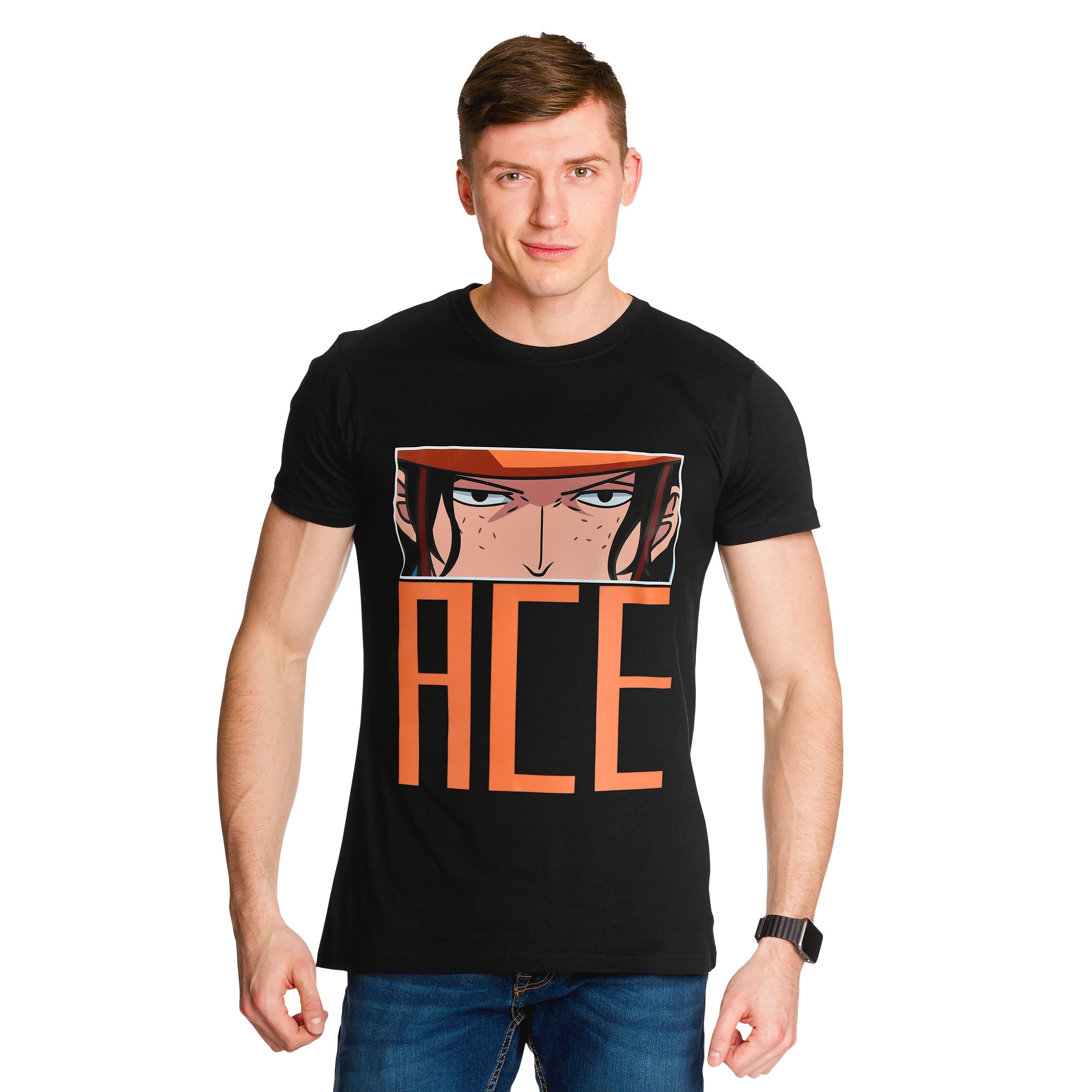 One Piece - Ace Eyes T-Shirt black – Elbenwald