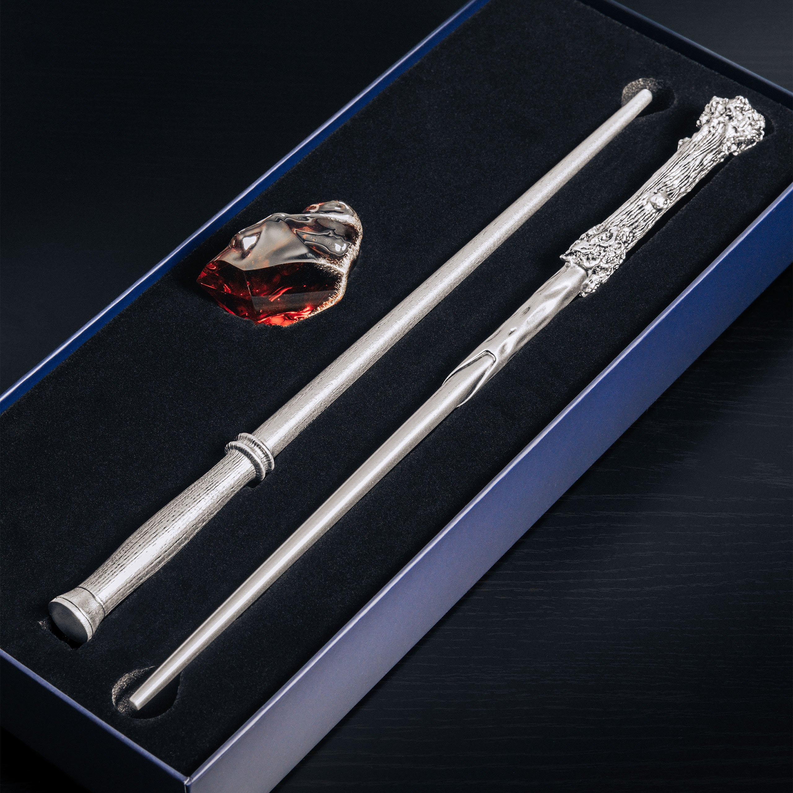 Harry Potter - Wand 2-Piece Set and Philosopher's Stone Replica