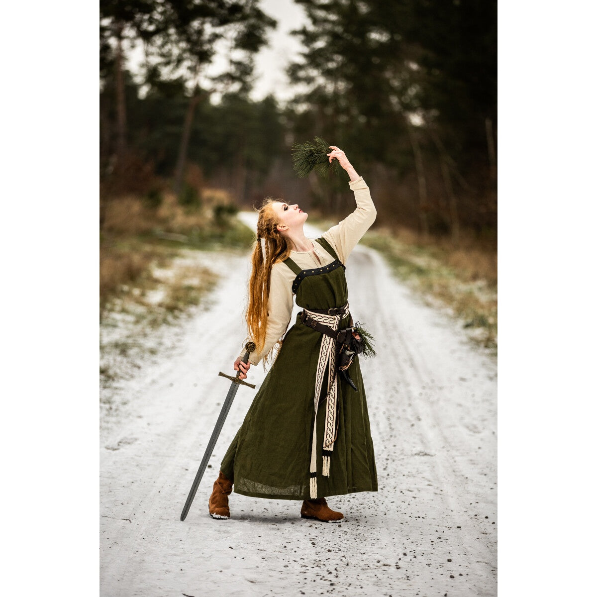 green viking dress Medieval Overdress Alena – Elbenwald Long Sequin Dress