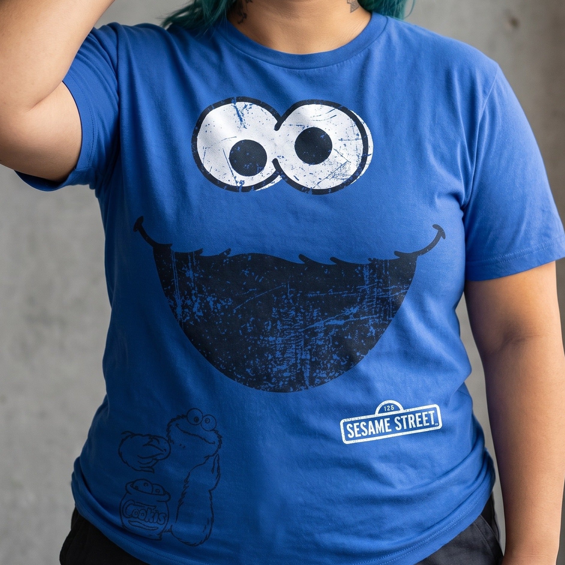 Sesame Street - Cookie Monster Blue T-Shirt – Elbenwald