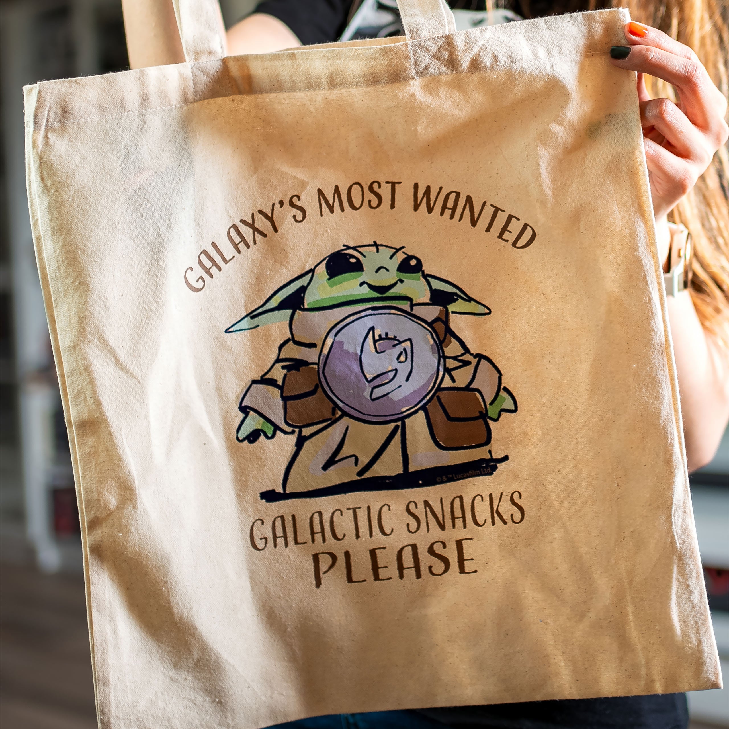 Grogu Galactic Snacks Tote Bag - Star Wars The Mandalorian and