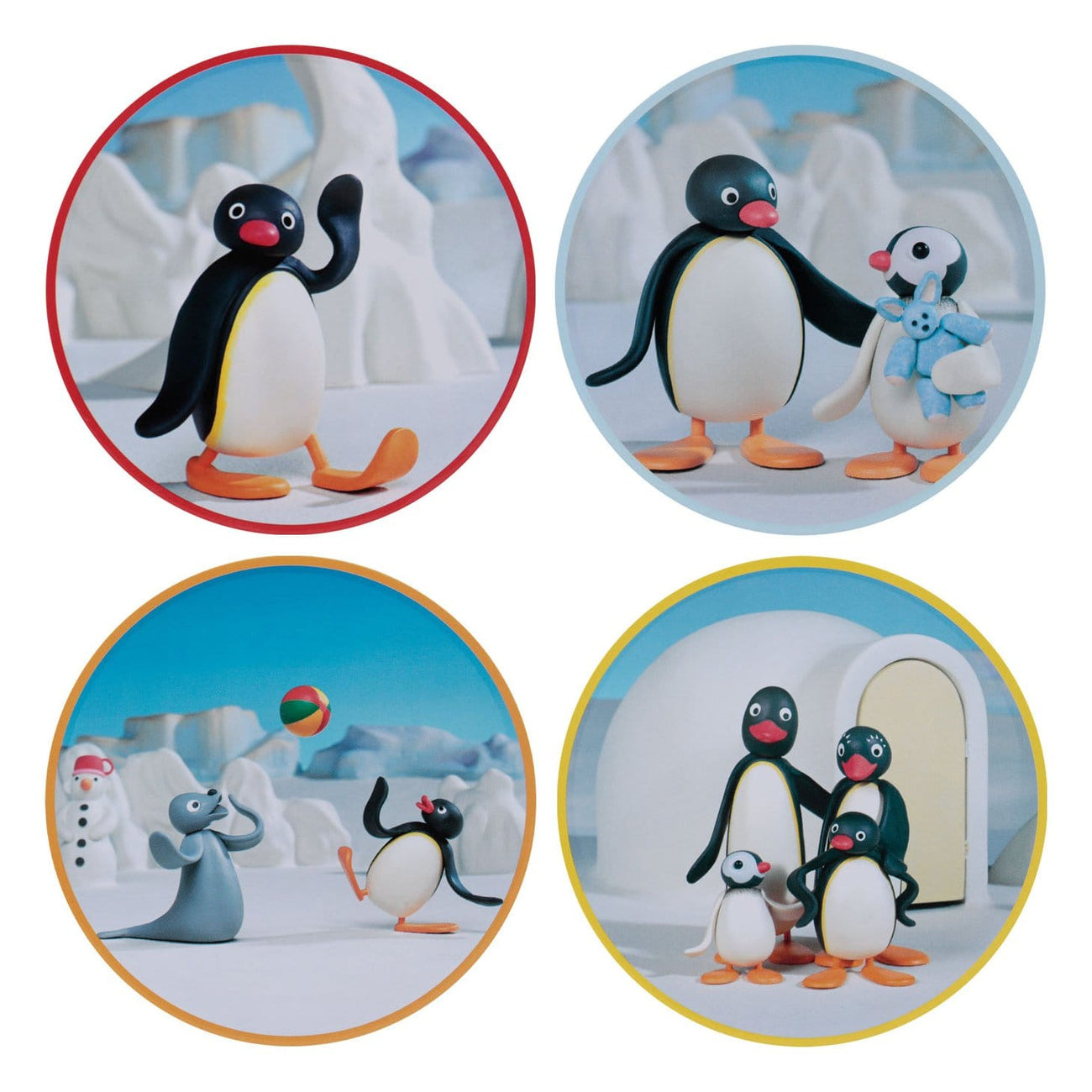 Pingu - Family Coaster Set of 4 – Elbenwald