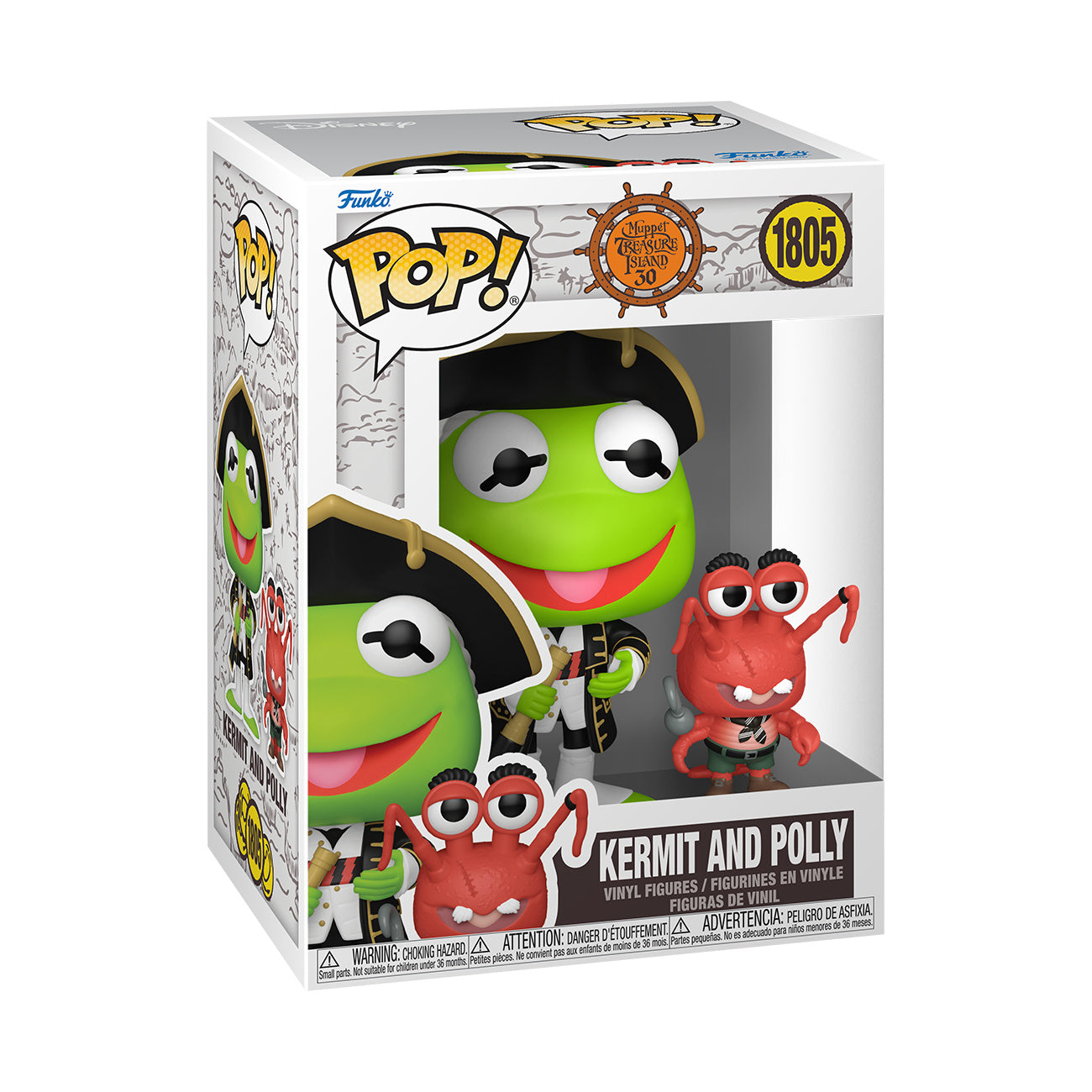 Muppets: Treasure Island - Kermit and Polly Funko Pop Figure Set