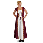 Product image Medieval Dress Applonia with detachable sleeves natural-bordeaux