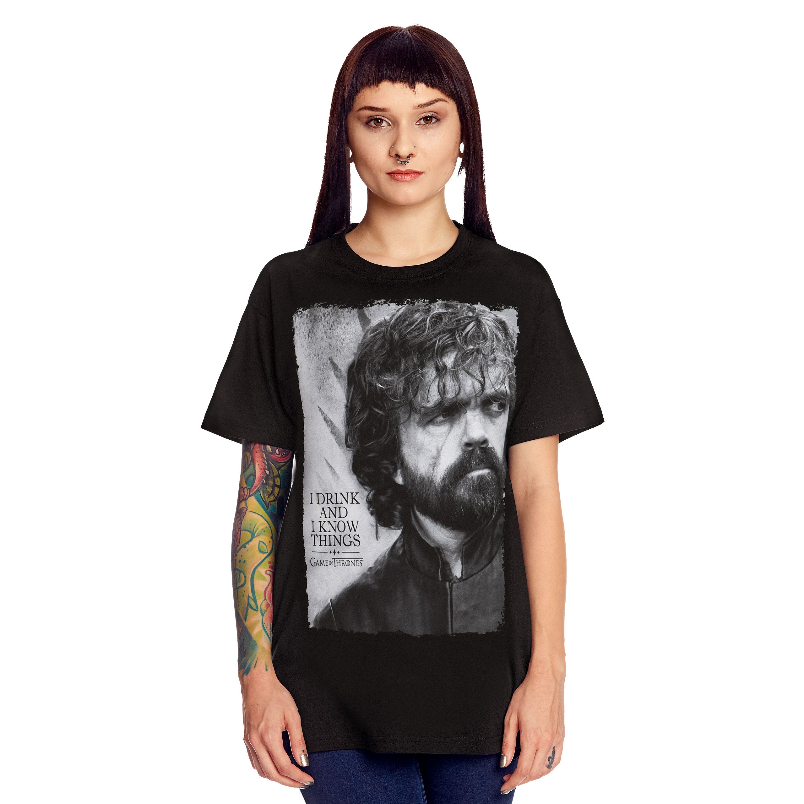 Product image Game of Thrones - Tyrion Drink And Know Things T-Shirt black