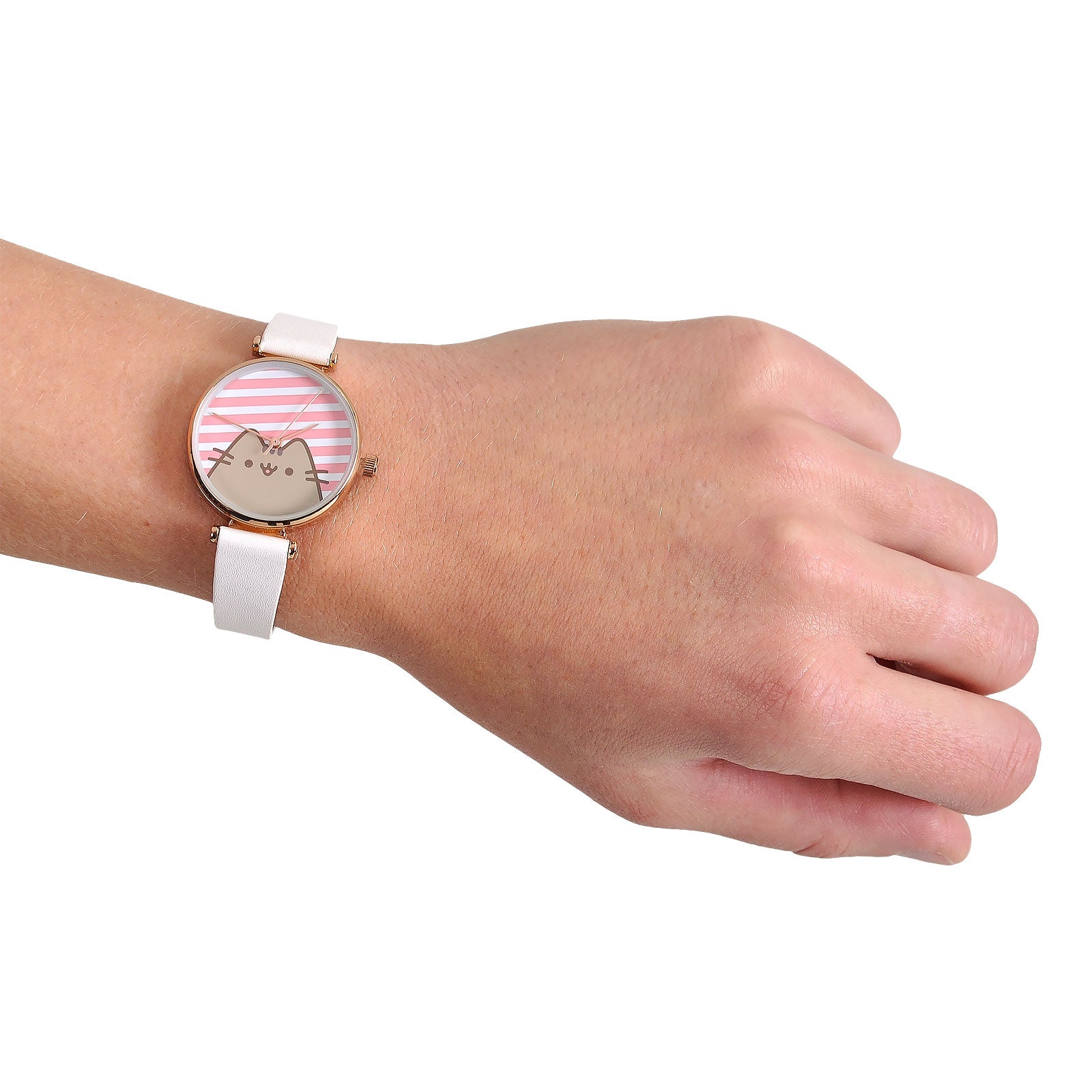 Pusheen 腕時計 Pusheen - Stripes watch white – Elbenwald