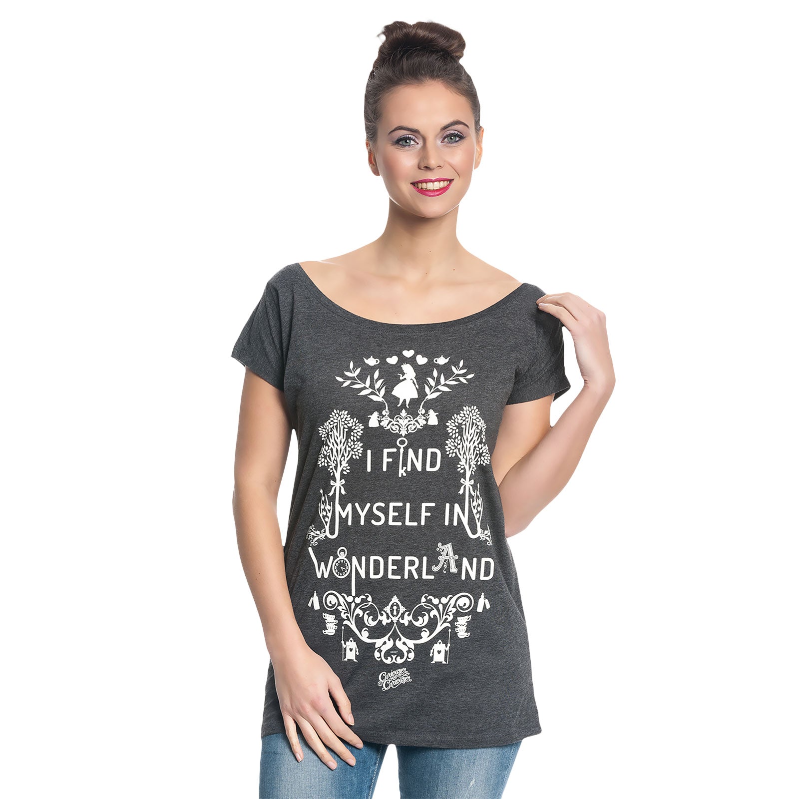 Alice in Wonderland - Wonderland Women's Loose Fit T-Shirt Grey