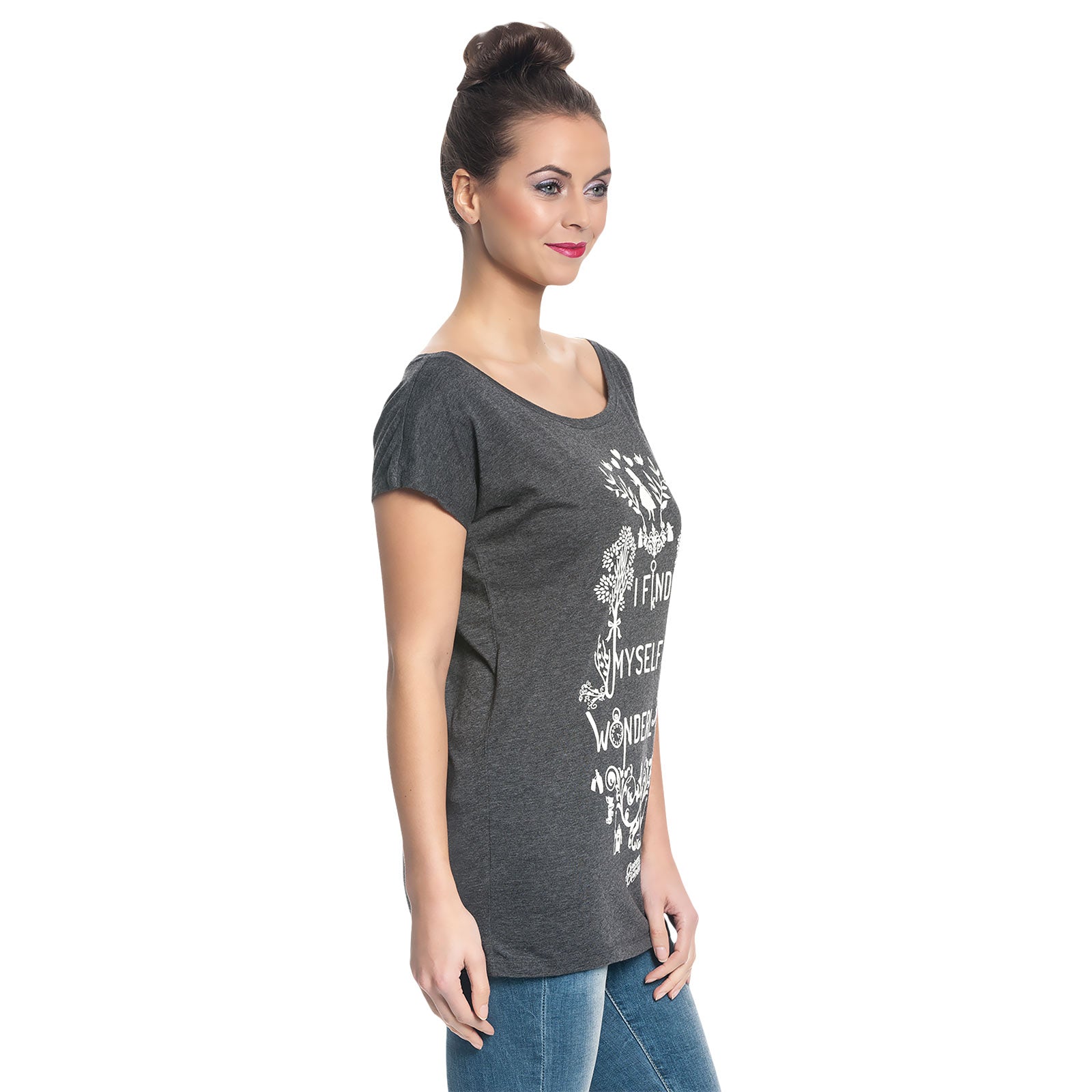 Alice in Wonderland - Wonderland Women's Loose Fit T-Shirt Grey