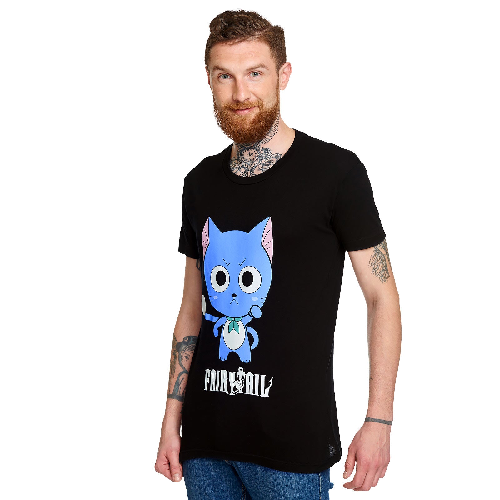 Fairy Tail - Happy T-Shirt black – Elbenwald