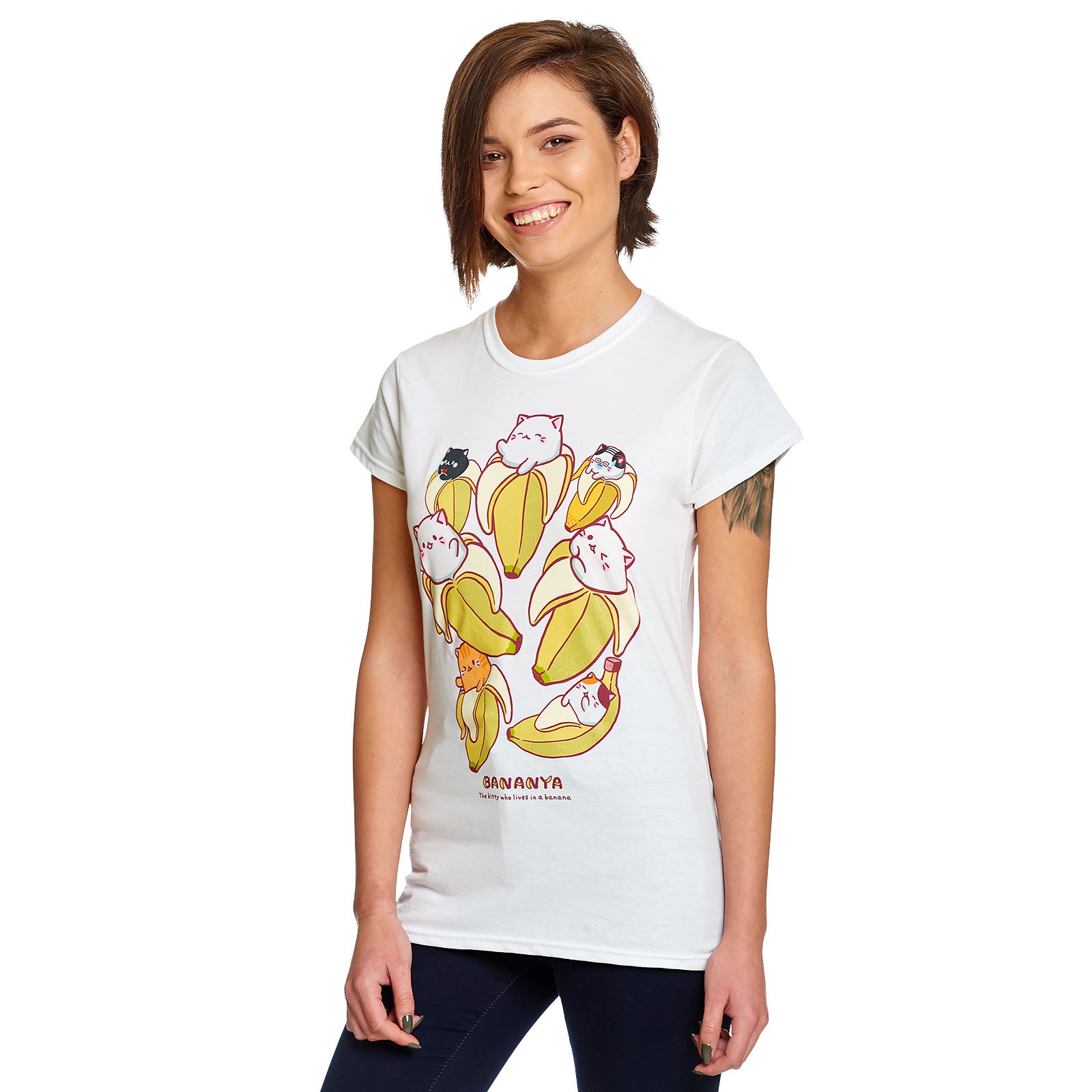 Bananya - Characters Women's T-Shirt white – Elbenwald