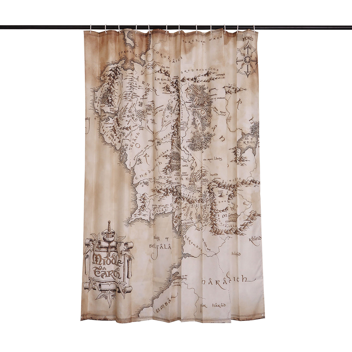 Product image The Lord of the Rings - Middle-earth Map Shower Curtain