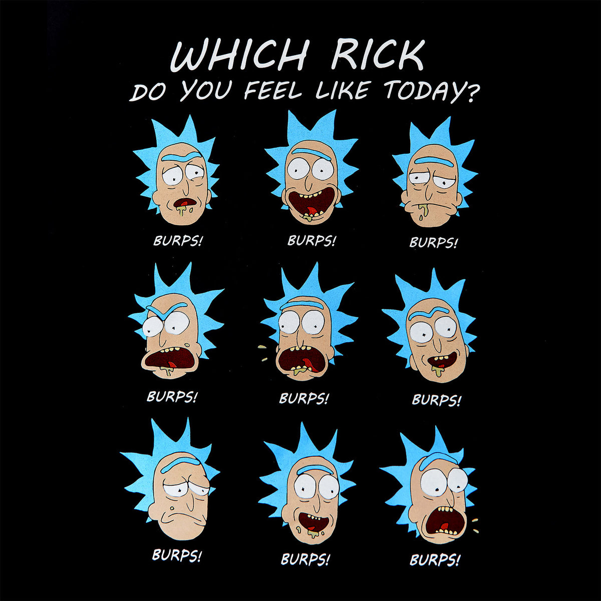Product image Rick and Morty - Emotions of Rick T-Shirt black