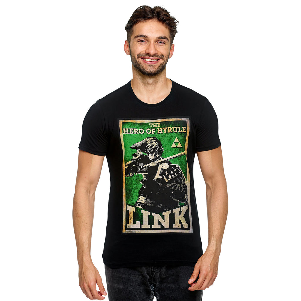 Product image Zelda - Link Hero of Hyrule Propaganda Poster T-Shirt Black