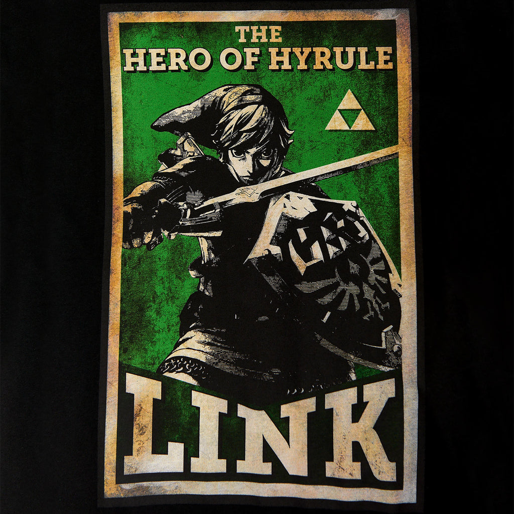 Product image Zelda - Link Hero of Hyrule Propaganda Poster T-Shirt Black