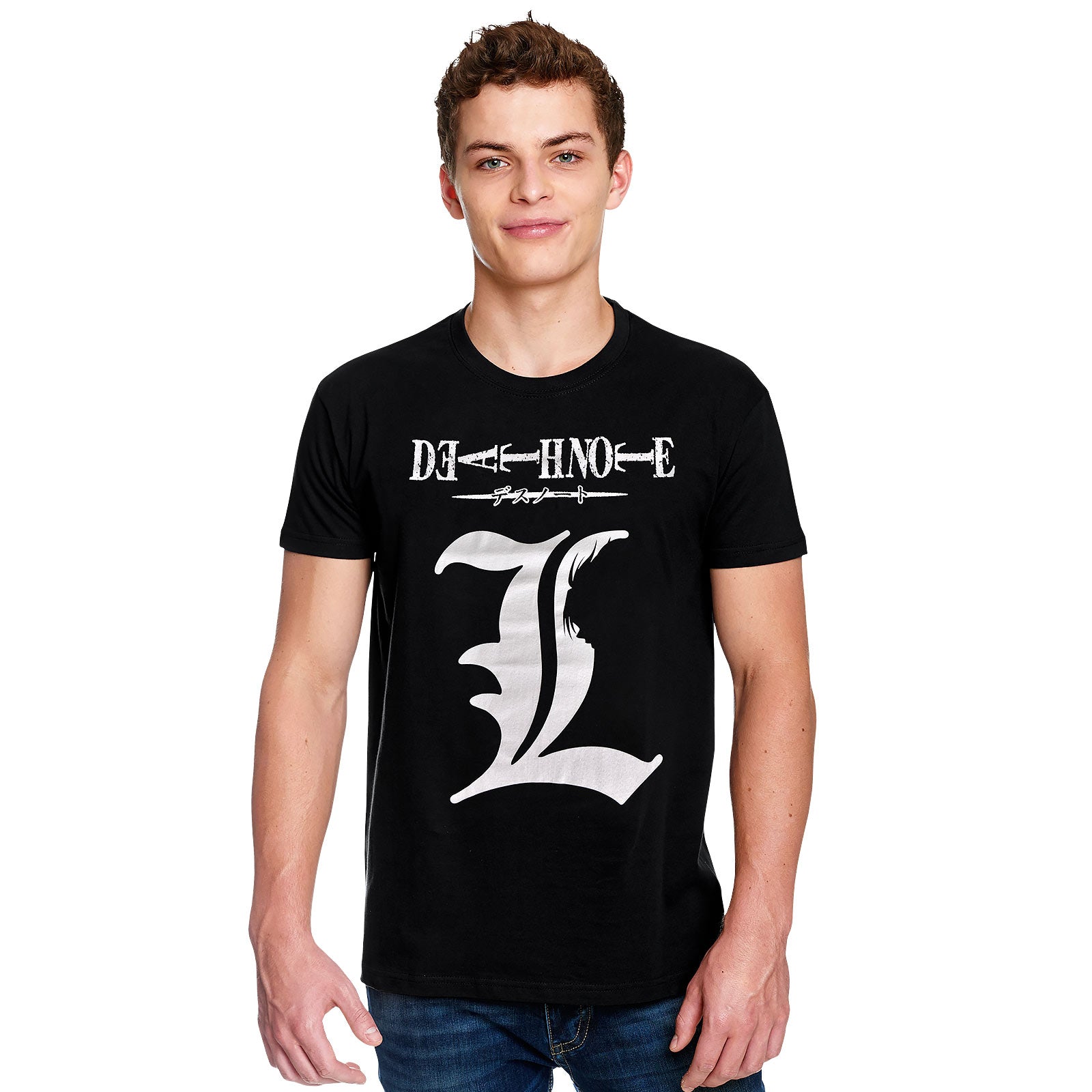 Death Note - L Silhouette T-Shirt Black – Elbenwald