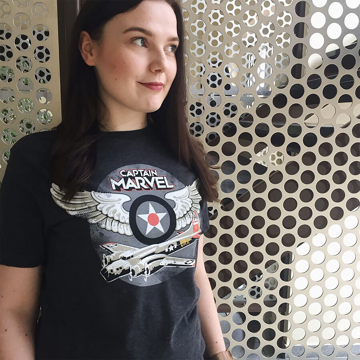 Product image Captain Marvel - Air Force Pilot T-Shirt Grey