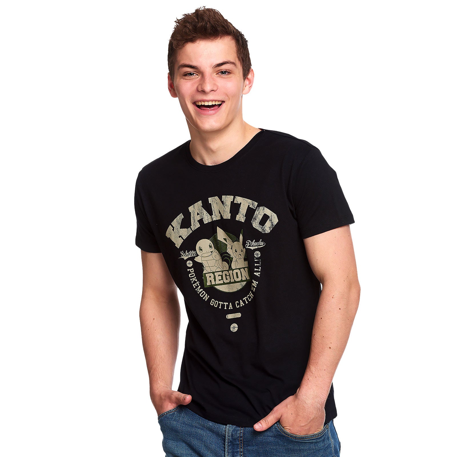 Pokemon - Kanto Region Starter T-Shirt Black – Elbenwald