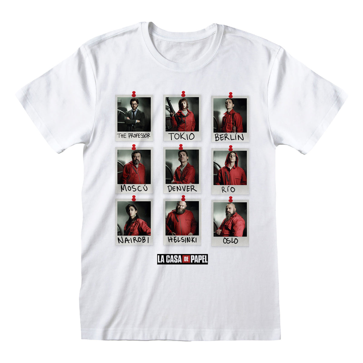 Product image Money Heist - Polaroid T-Shirt white