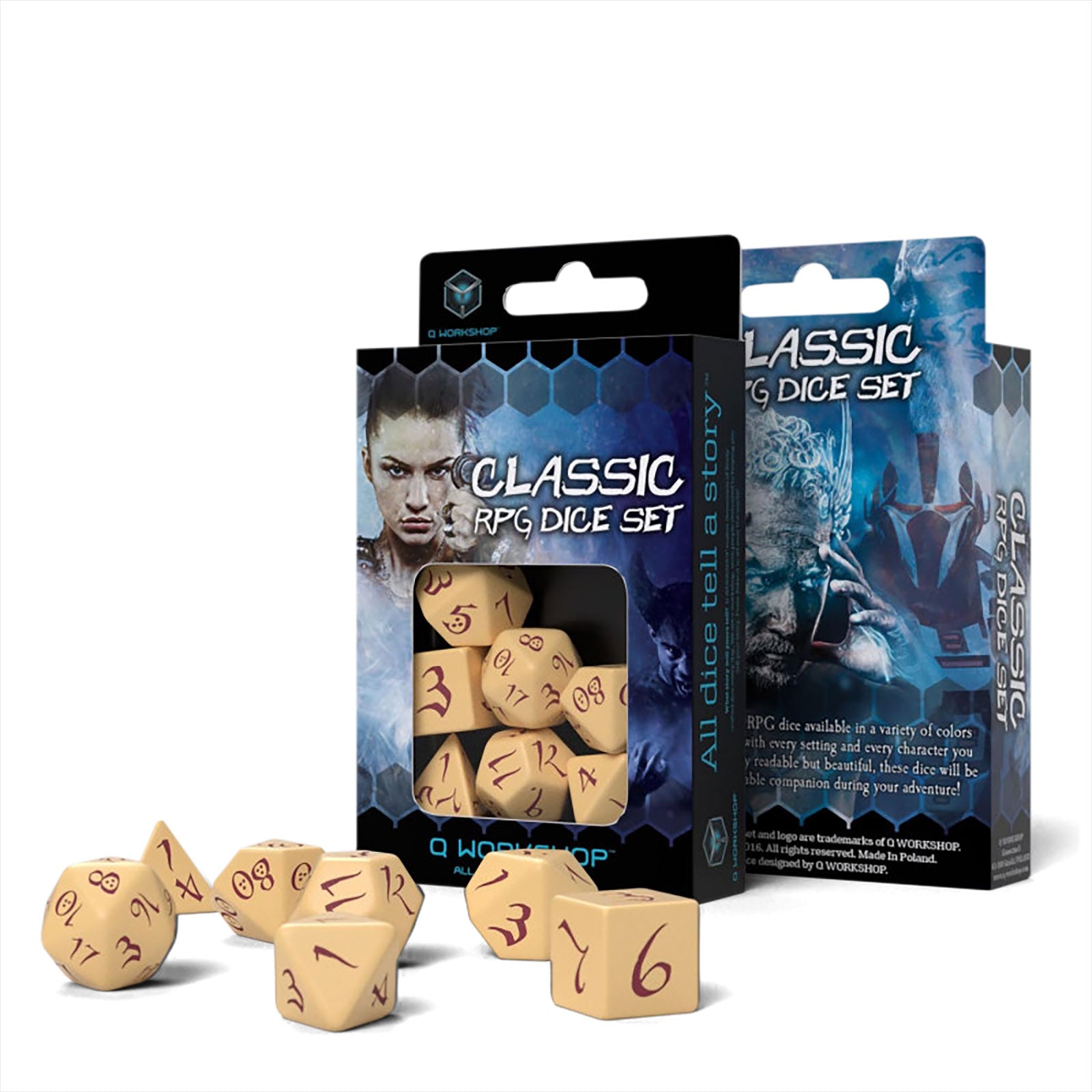 Product image Classic RPG dice set 7pcs beige