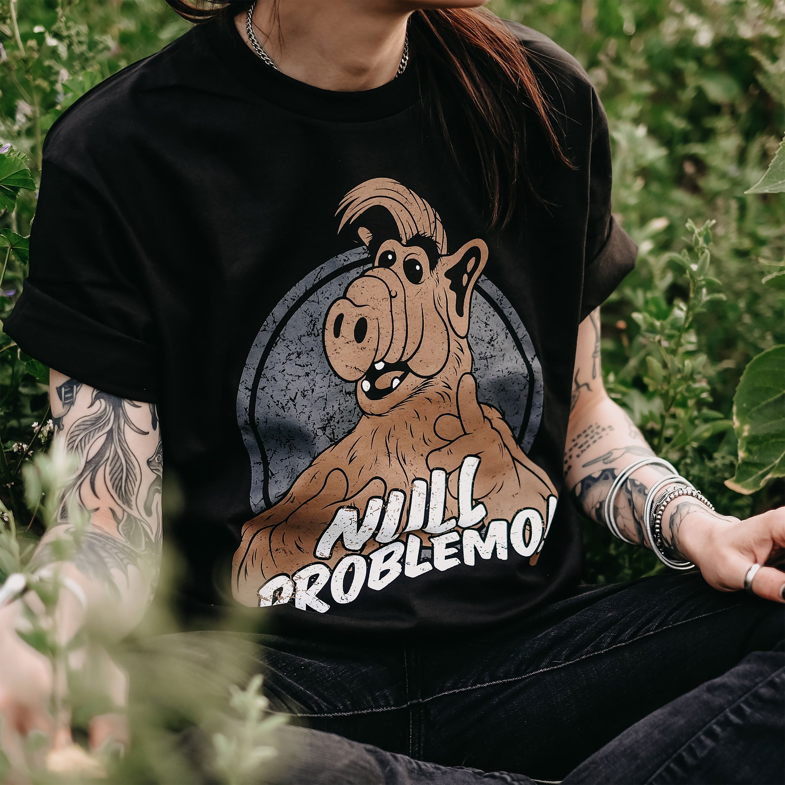 キッズ古着 vintage ALF NO PROBLEM Tシャツ 1987年製 No Problem! T-Shirt for Alf Fans Black – Elbenwald