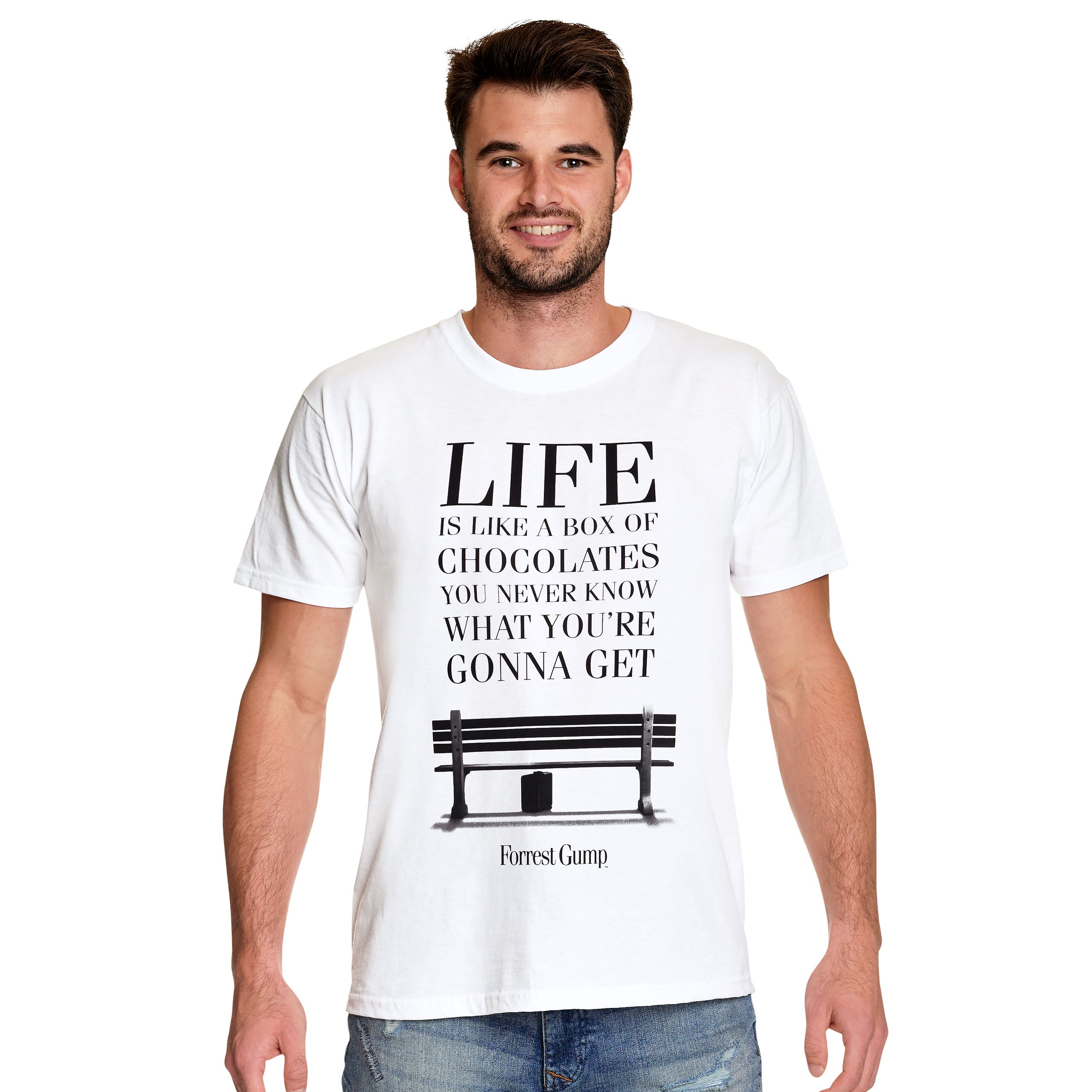 Forrest Gump - Life Is Like a Box of Chocolates T-Shirt white