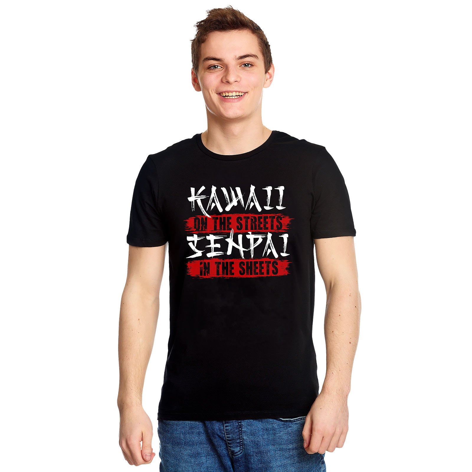 Product image Kawaii & Senpai T-Shirt for Anime Fans Black