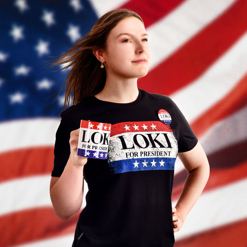 Product image For President T-Shirt black for Loki Fans
