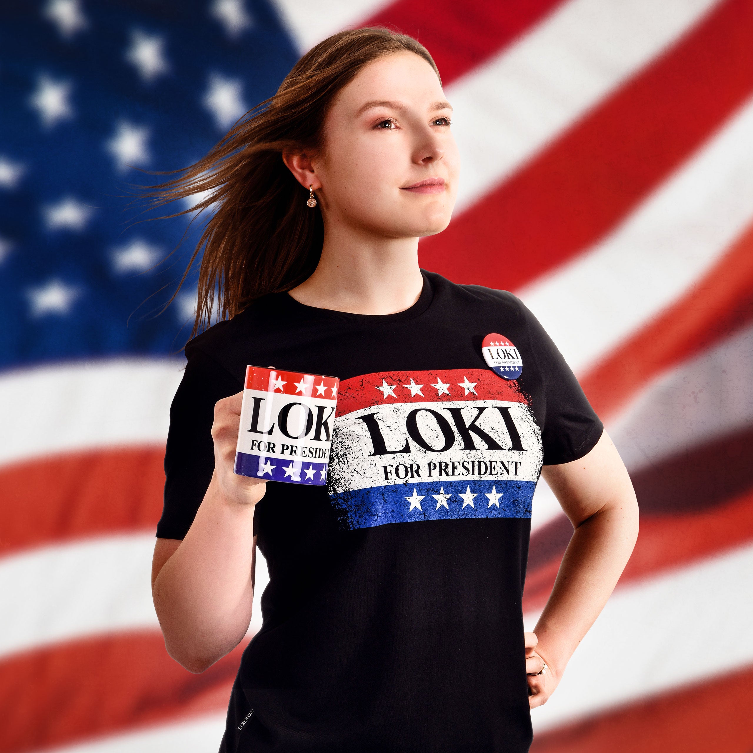 Product image For President T-Shirt black for Loki Fans