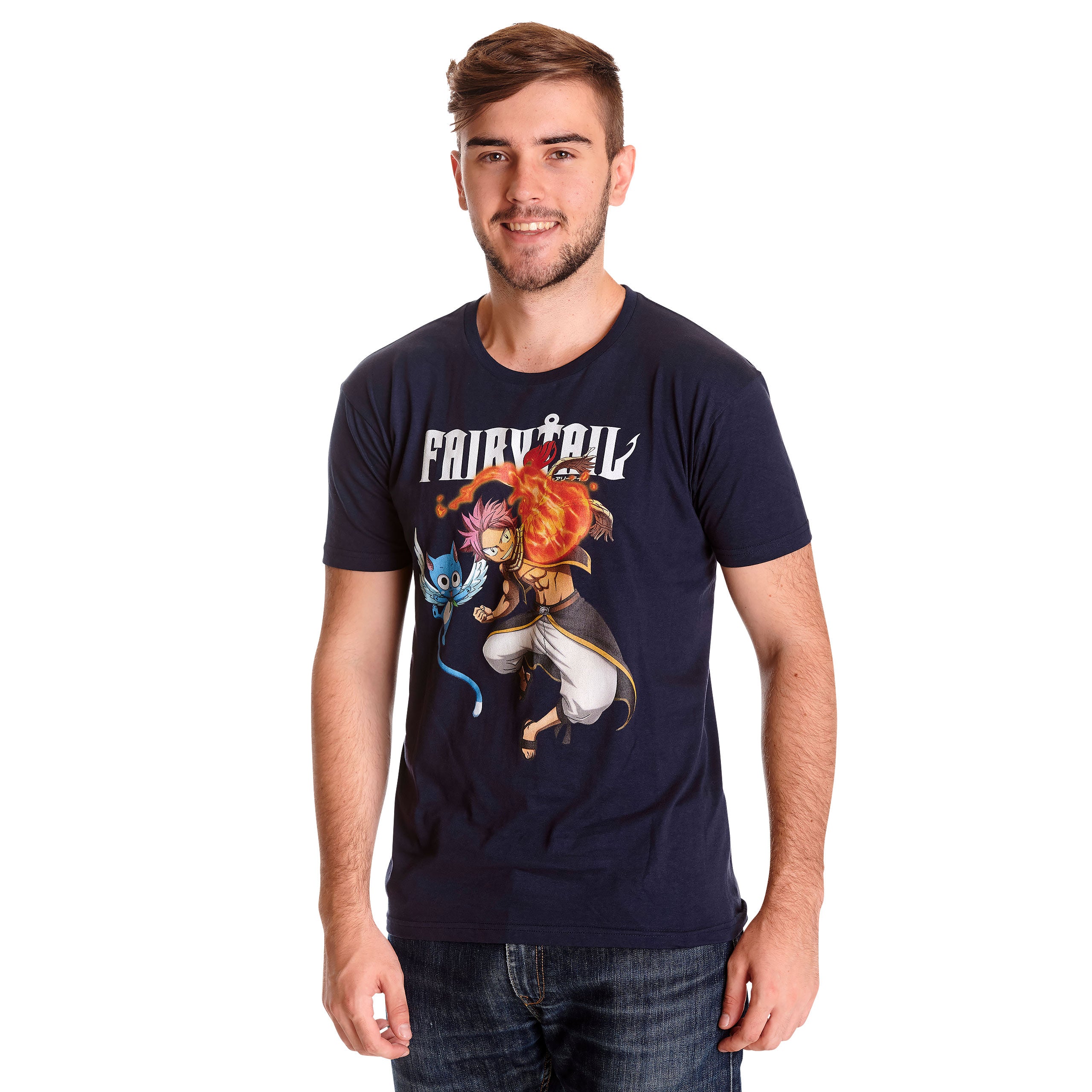 Fairy Tail - Natsu and Happy T-Shirt blue – Elbenwald
