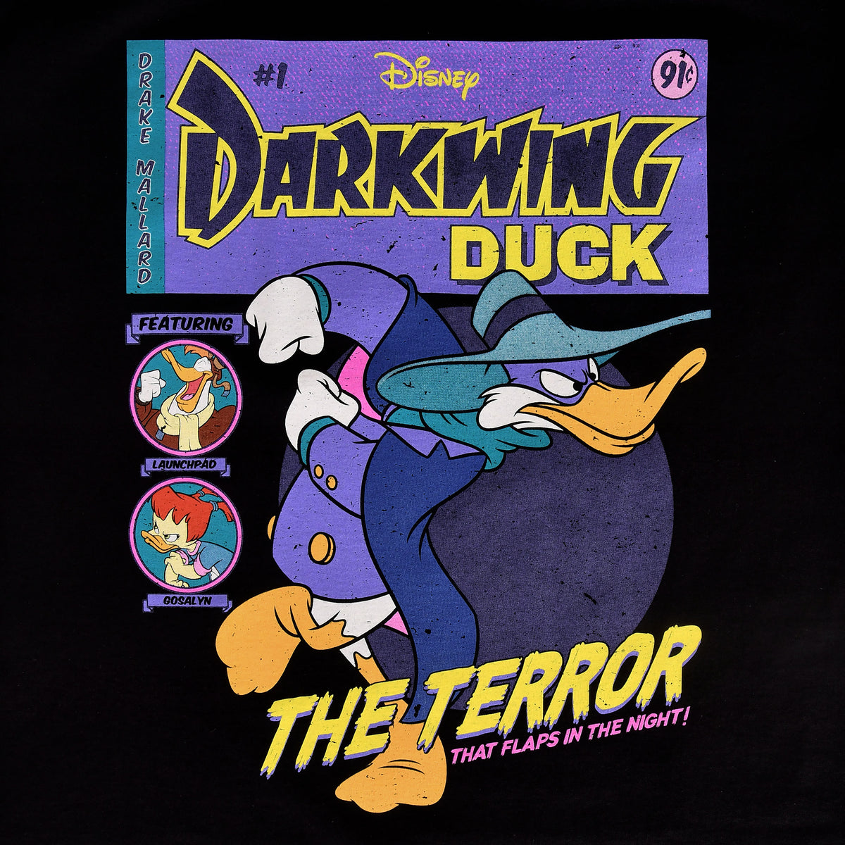 Product image Darkwing Duck - Comic Cover T-Shirt black