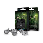 Product image Elvish Translucent & Black RPG Dice Set 7pcs
