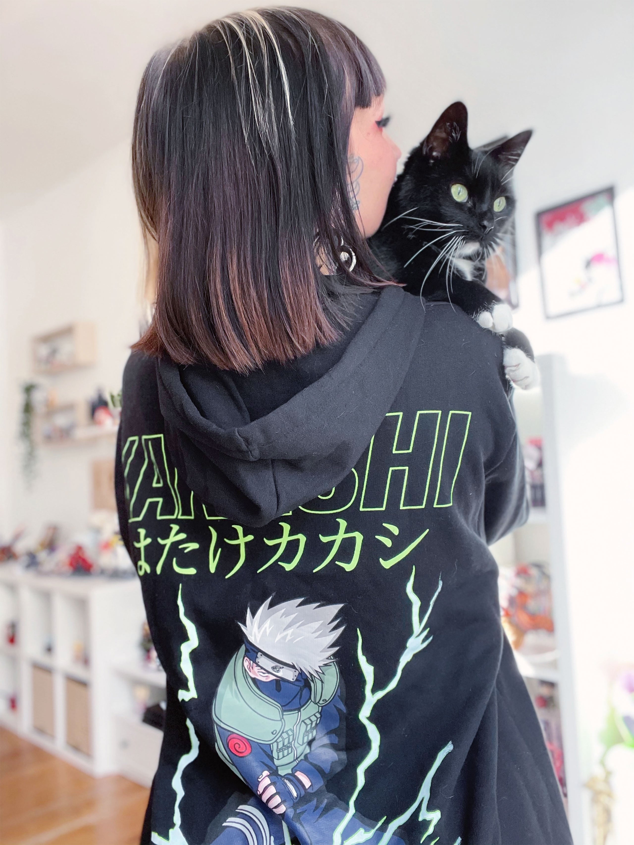 Naruto - Kakashi Raikiri Hoodie Black – Elbenwald