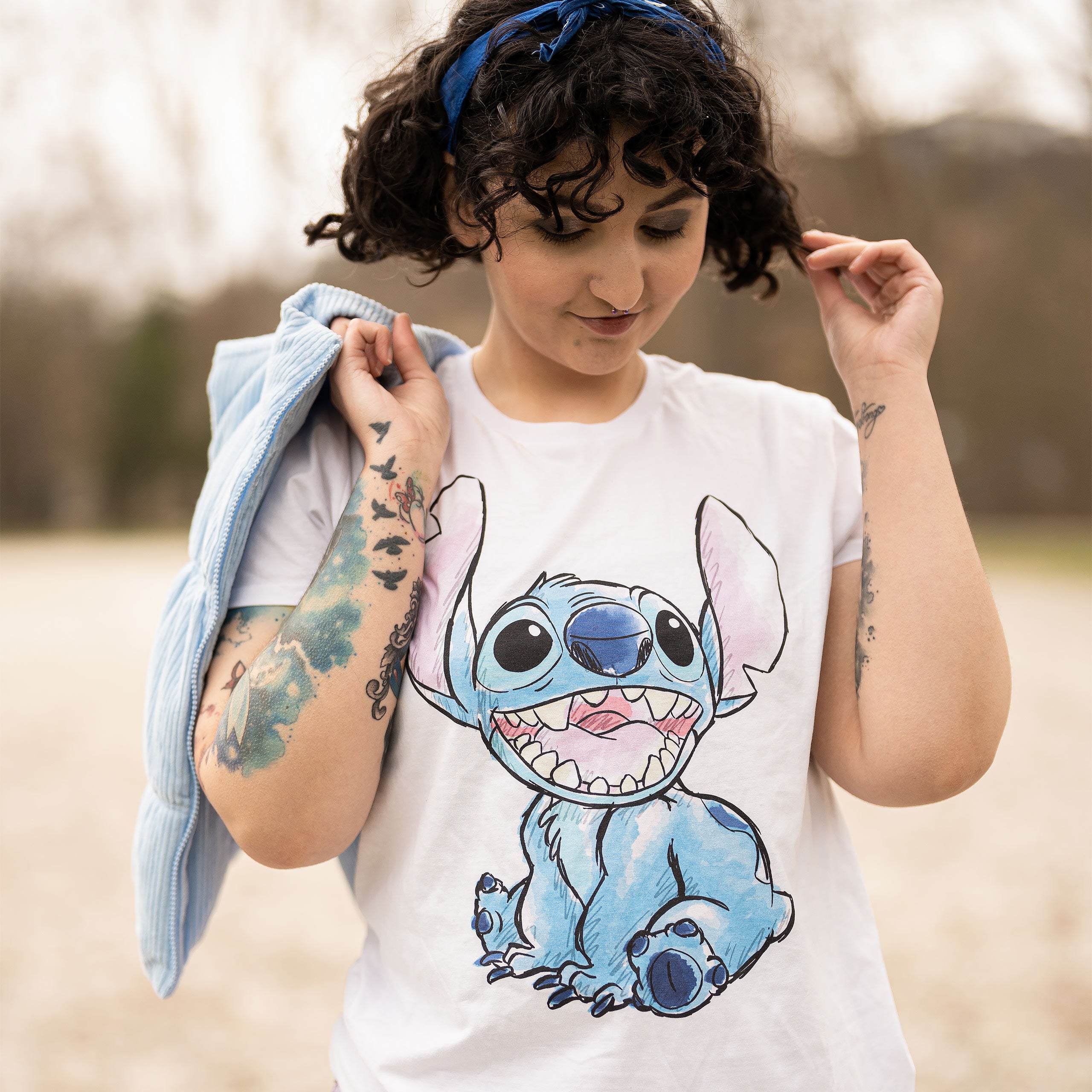 Lilo & Stitch - Stitch white T-Shirt – Elbenwald