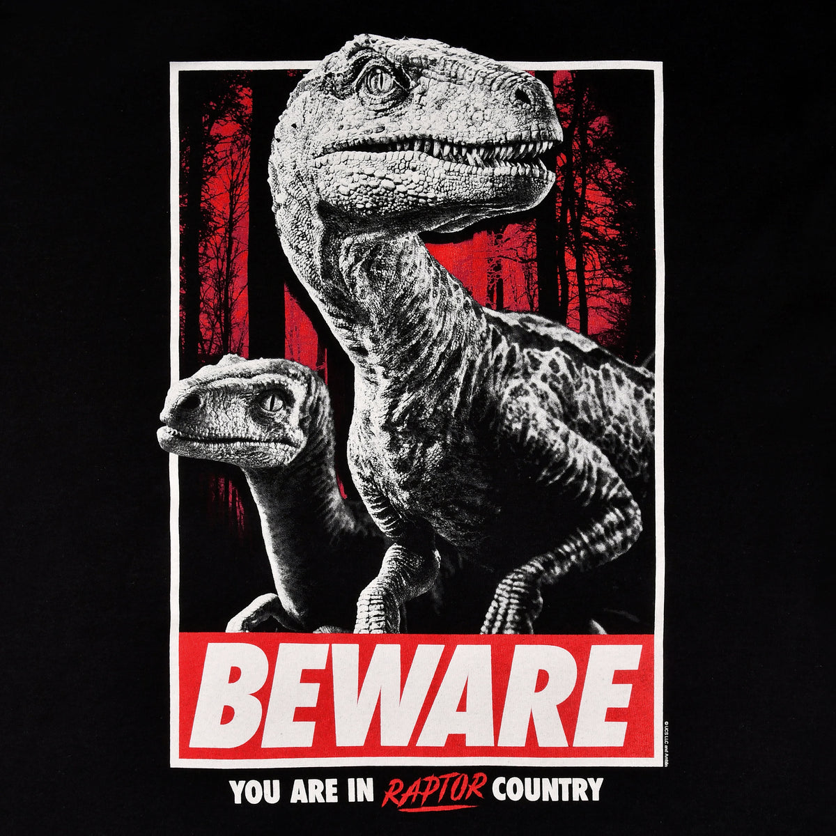 Product image Jurassic Park - Beware Raptor Country T-Shirt black