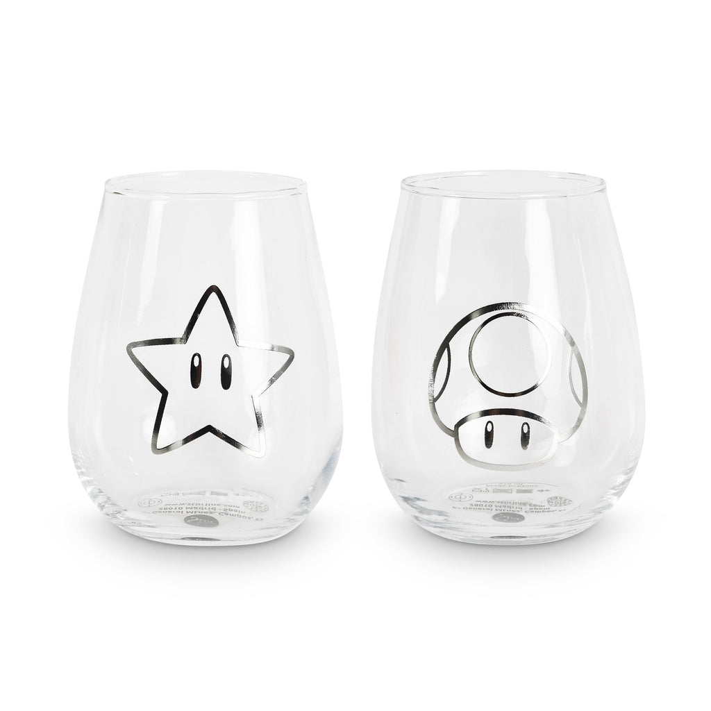 Product image Super Mario - Star & Super Mushroom Glasses 2 Set