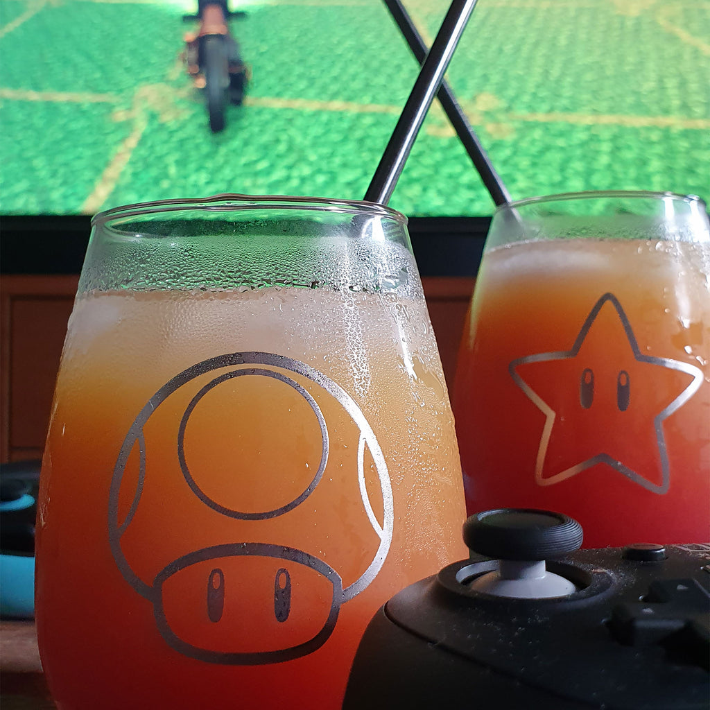 Product image Super Mario - Star & Super Mushroom Glasses 2 Set