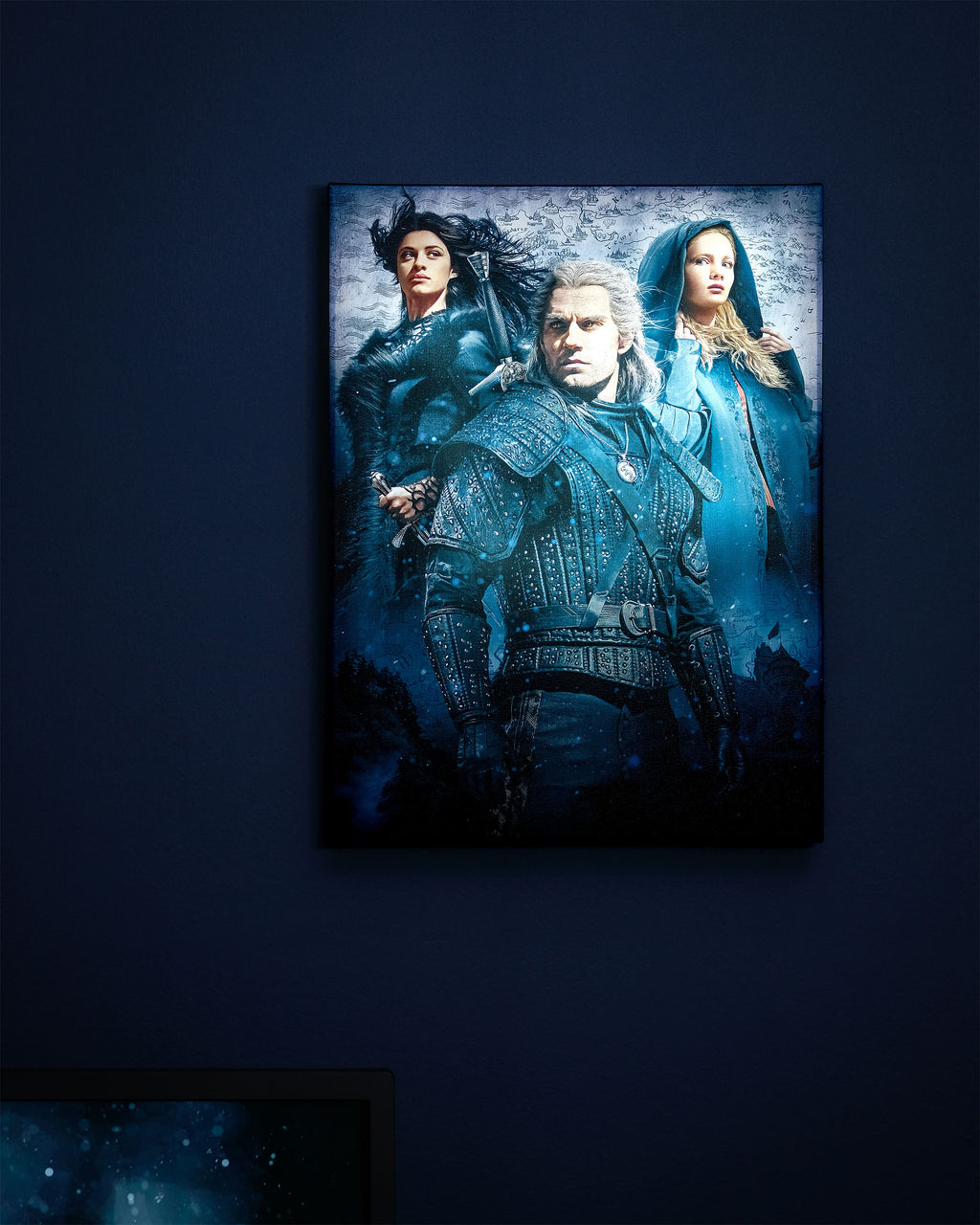 Product image Witcher - Ciri, Yennefer & Geralt Wall Picture with Light