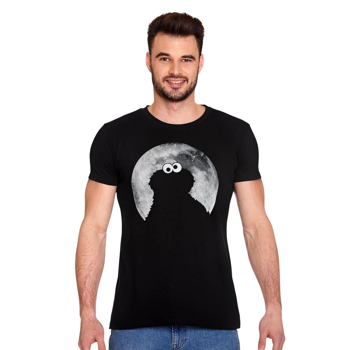 Product image Sesame Street - Cookie Monster Moonnight T-Shirt Black