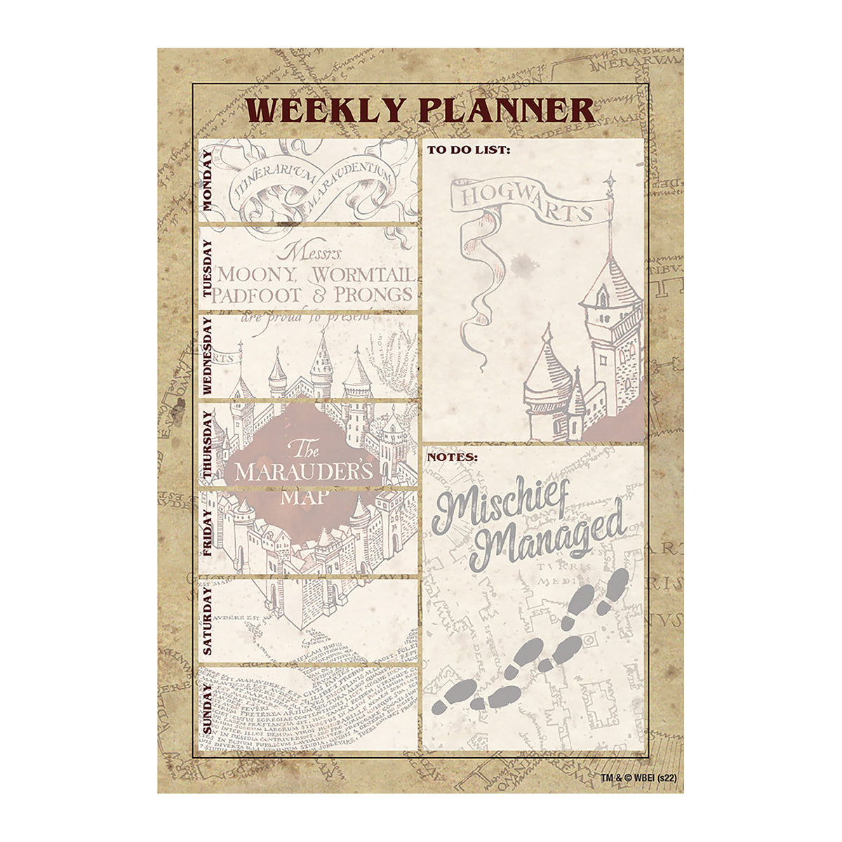 Product image Harry Potter - Marauder's Map Weekly Planner A5